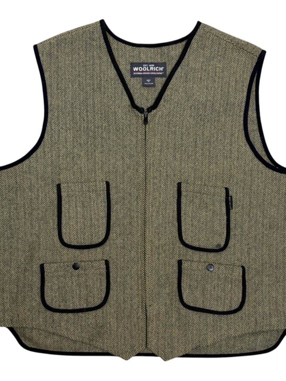 WOOLRICH Wool Vest Vintage Y2K Outdoor Cottage Jacket Mens XL